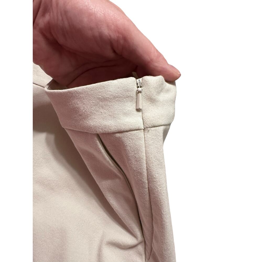 Eileen Fisher Cream Colored Side Zip Straight Tapered Leg Trousers Size Small - Picture 5 of 7
